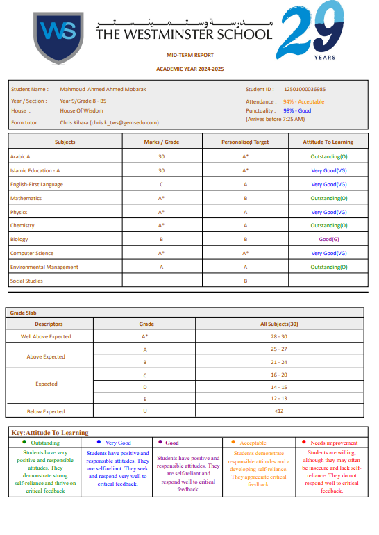Year 9 - Mid Term